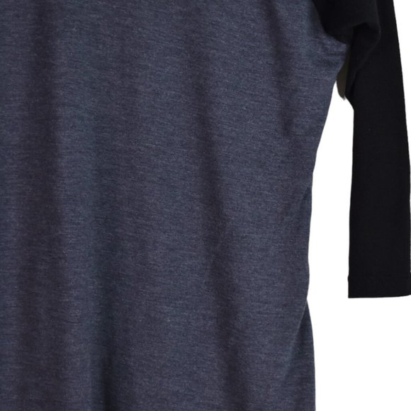 Guns N Roses Shirt L Womens Graphic Print Baseball Tee Gray 3/4 Sleeve V Neck - Picture 6 of 6